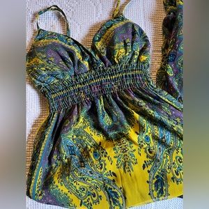 Boho maxi dress size L multicolored